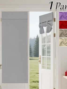 Gray Fabric Curtain Panel - Soft Minimalist Finish
